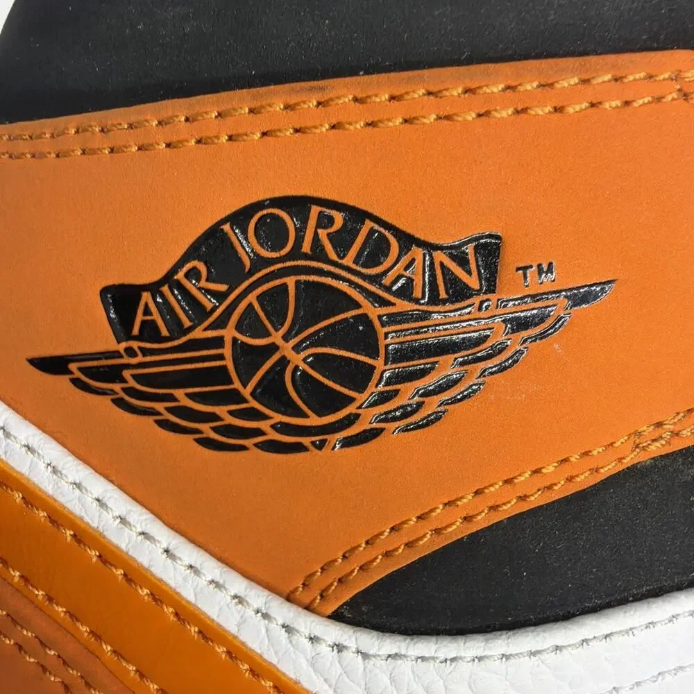 Nike Men’s size 11 Air Jordan 1 Mid Shattered Backboard Black Orange White Shoes